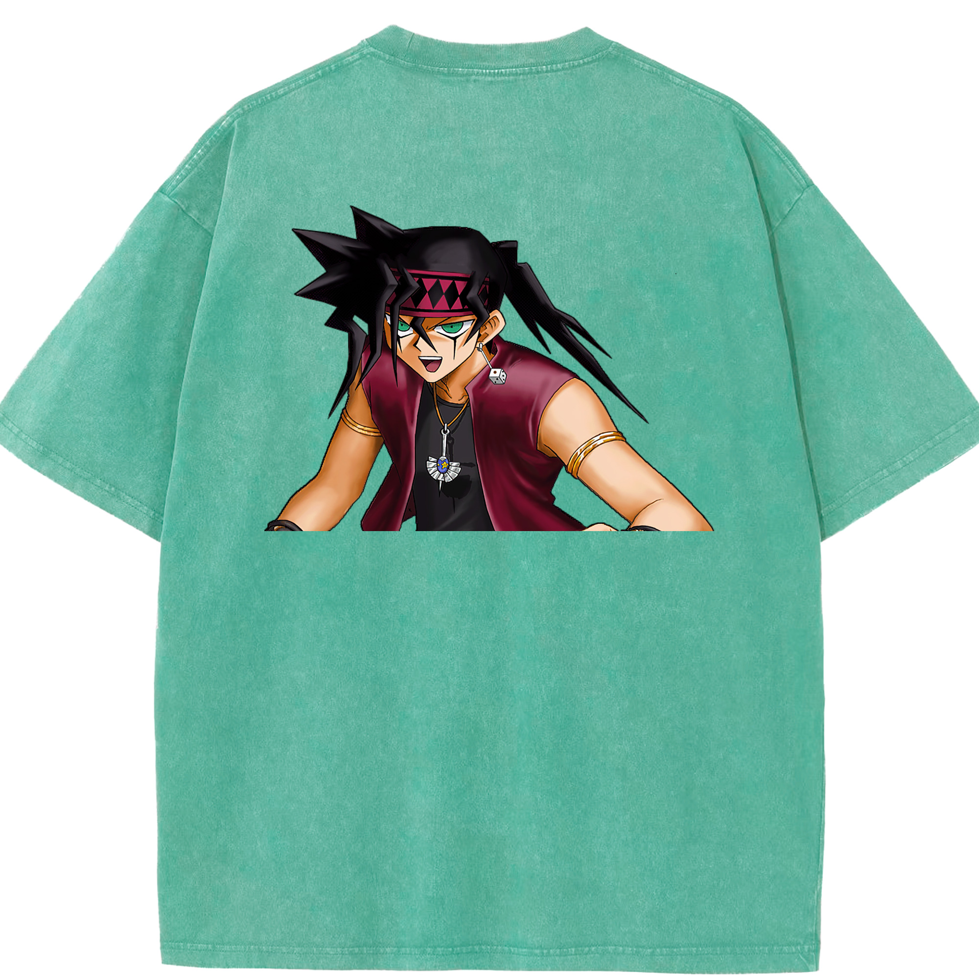（画像用） 遊☆戯☆王 Yu-Gi-Oh! 綿100% ヴィンテージ風 半袖Tシャツ（背面プリント）
